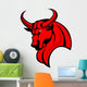 Mascot Bull Vector Graphic Wall Decal