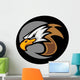 Eagle Mascot Head with Black Background Vector Wall Decal