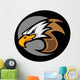 Eagle Mascot Head with Black Background Vector Wall Decal