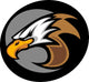Eagle Mascot Head with Black Background Vector Wall Decal