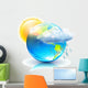 Sun and Rain Weather Icon Wall Decal