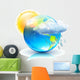 Sun and Rain Weather Icon Wall Decal
