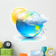 Sun and Rain Weather Icon Wall Decal
