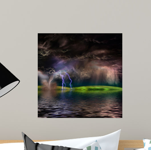Flooded Stormy Landscape Wall Decal