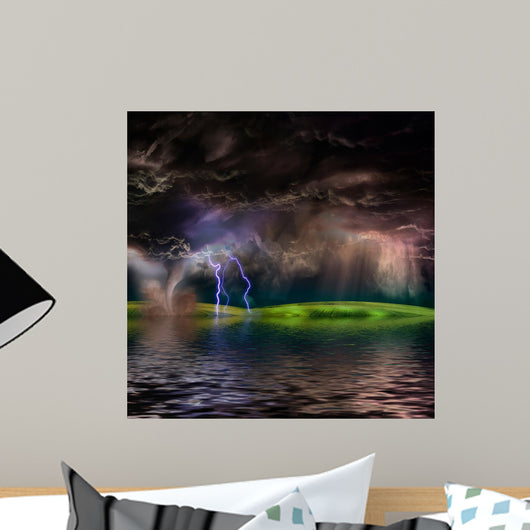 Flooded Stormy Landscape Wall Decal