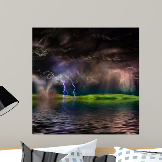 Flooded Stormy Landscape Wall Decal