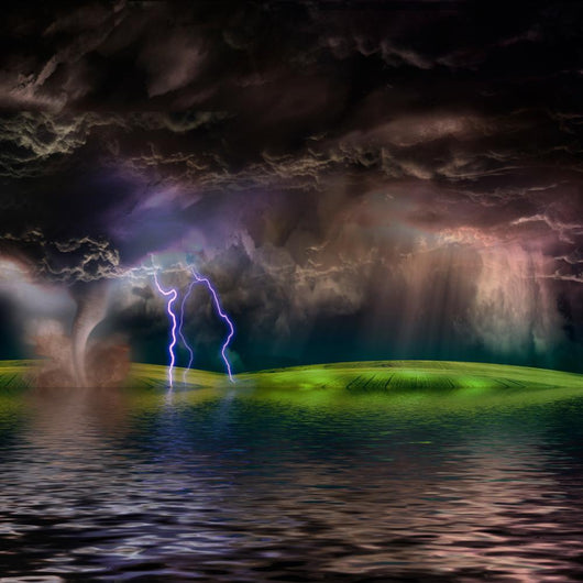 Flooded Stormy Landscape Wall Decal