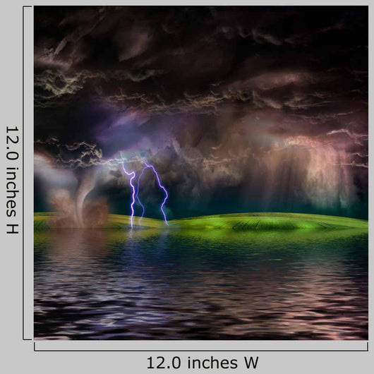 Flooded Stormy Landscape Wall Decal