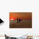 Beach Sunset With Post Wall Decal