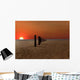 Beach Sunset With Post Wall Decal