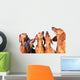 Five Muzzles Dachshund Dogs Wall Decal