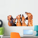 Five Muzzles Dachshund Dogs Wall Decal