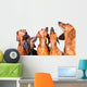 Five Muzzles Dachshund Dogs Wall Decal