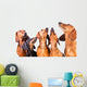 Five Muzzles Dachshund Dogs Wall Decal