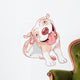 Cute Pit Bull Scratching Wall Decal