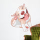 Cute Pit Bull Scratching Wall Decal