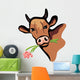 Happy Cow Portrait Multicolored Wall Decal