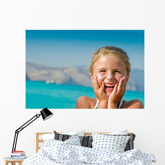 Summer Beach Portrait Lovely Wall Decal
