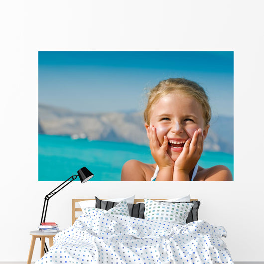 Summer Beach Portrait Lovely Wall Decal