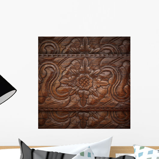 Wood Carving Wall Decal