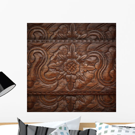 Wood Carving Wall Decal