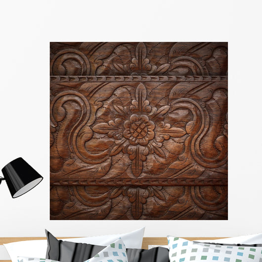 Wood Carving Wall Decal