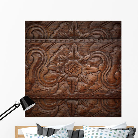 Wood Carving Wall Decal