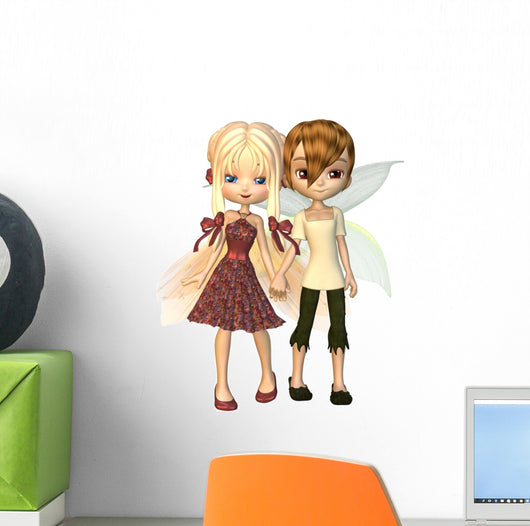 Cute CG Fairy Friends 2 Wall Decal