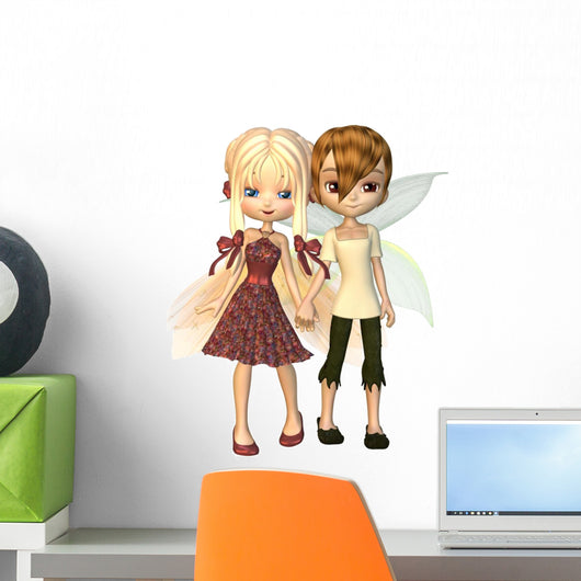 Cute CG Fairy Friends 2 Wall Decal