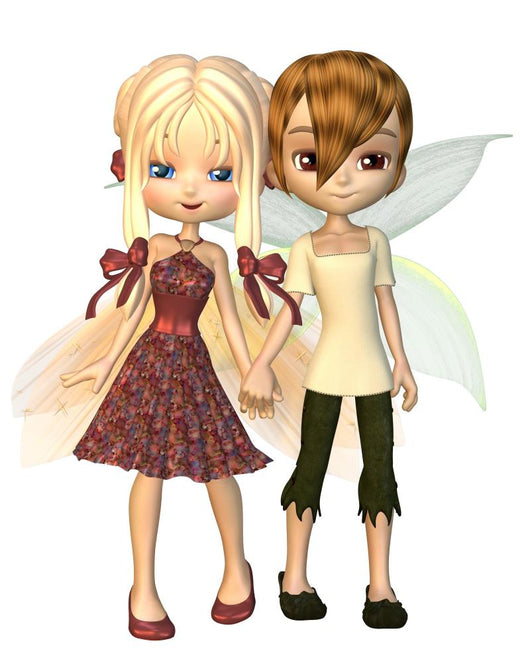 Cute CG Fairy Friends 2 Wall Decal