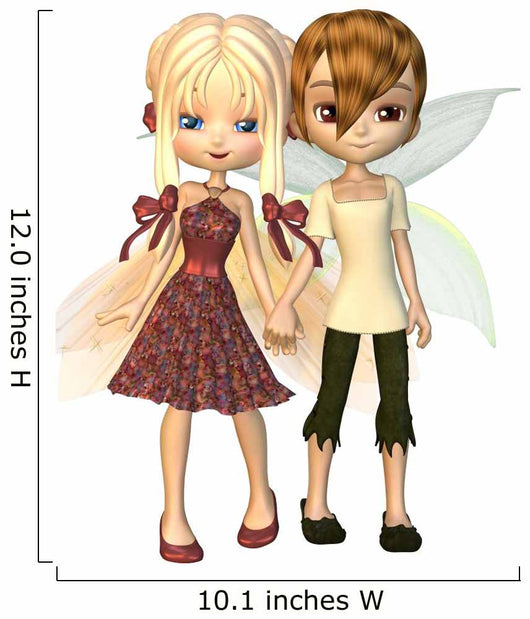 Cute CG Fairy Friends 2 Wall Decal