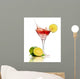 Red Martini Cocktail With Limes Wall Decal