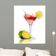 Red Martini Cocktail With Limes Wall Decal