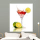 Red Martini Cocktail With Limes Wall Decal