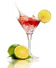 Red Martini Cocktail With Limes Wall Decal