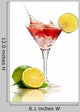Red Martini Cocktail With Limes Wall Decal