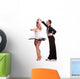 Salsa Dancing Couple White Wall Decal