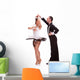 Salsa Dancing Couple White Wall Decal