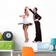 Salsa Dancing Couple White Wall Decal