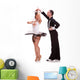 Salsa Dancing Couple White Wall Decal