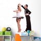 Salsa Dancing Couple White Wall Decal