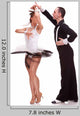 Salsa Dancing Couple White Wall Decal