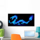 Blue Fire Dragon Wall Decal