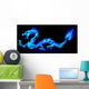 Blue Fire Dragon Wall Decal