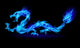 Blue Fire Dragon Wall Decal
