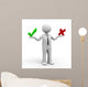 3D Male Against Wall Decal