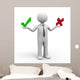 3D Male Against Wall Decal