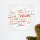 Values Word Cloud Wall Decal