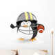 Football Player Penguin Wall Decal