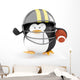 Football Player Penguin Wall Decal